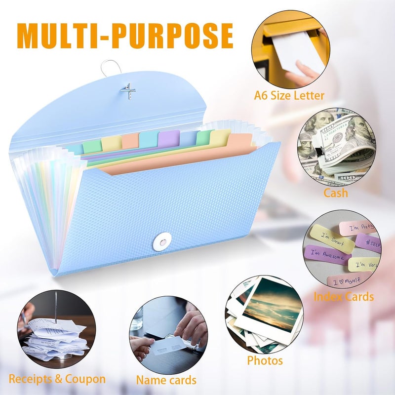 Nicecho Receipt Coupon Organizer, 13 Pockets Small Accordion File Organizer with Labels for Receipt Cards, Bill Business, Coupons Storage, 10.2X 5.1 Inches - Image 4